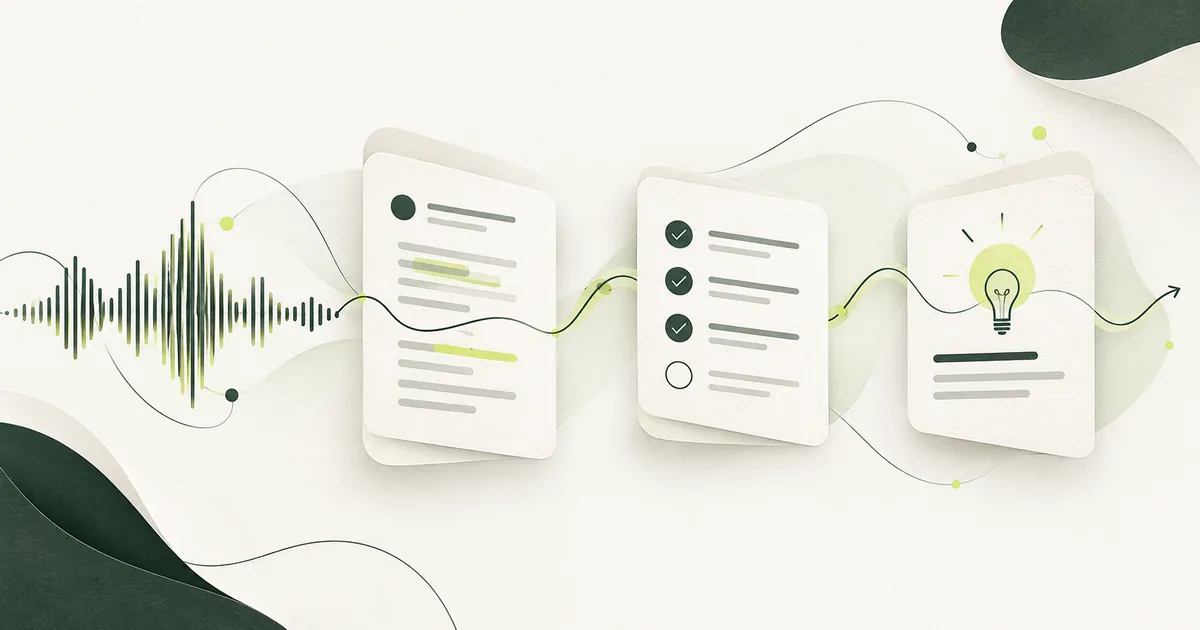 Editorial illustration: AI Call Evaluation Guide: From Transcription to Coaching