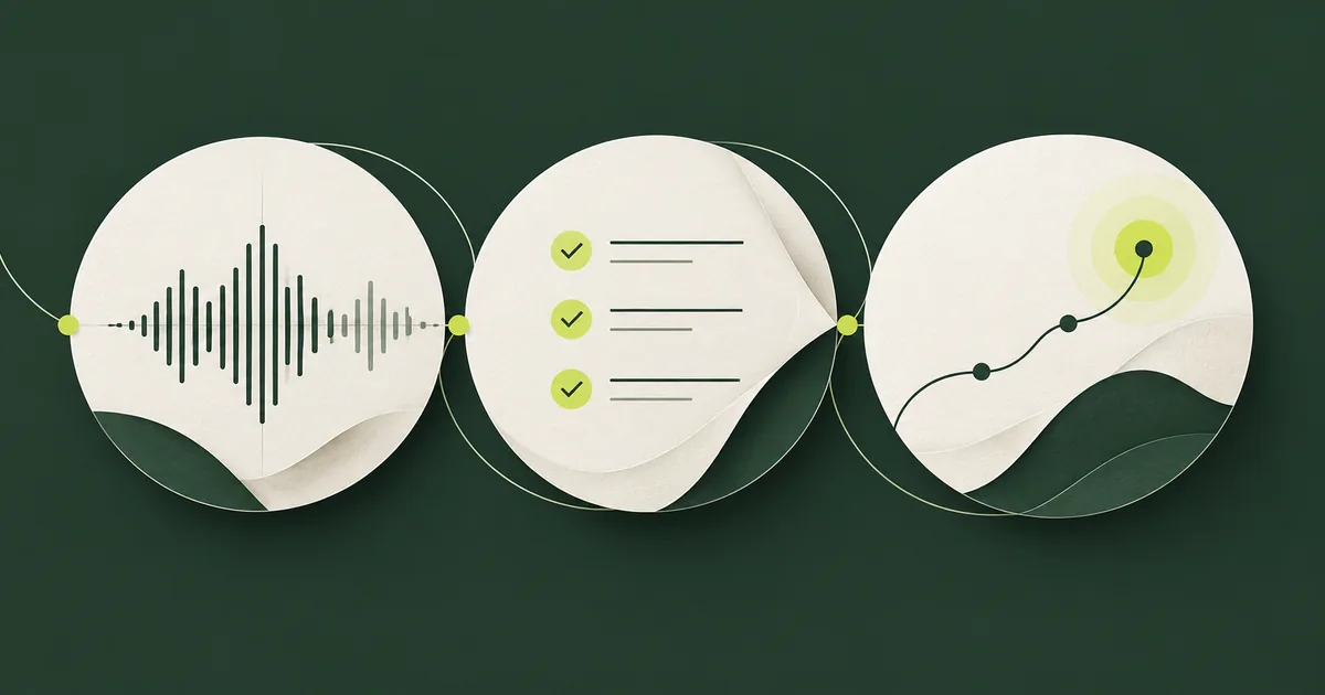 Editorial illustration: AI Call Evaluation Metrics: Quality, Outcomes and Reliability